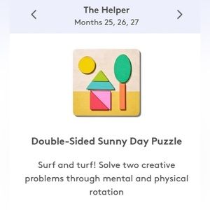 New Lovevery double sided sunny day puzzle